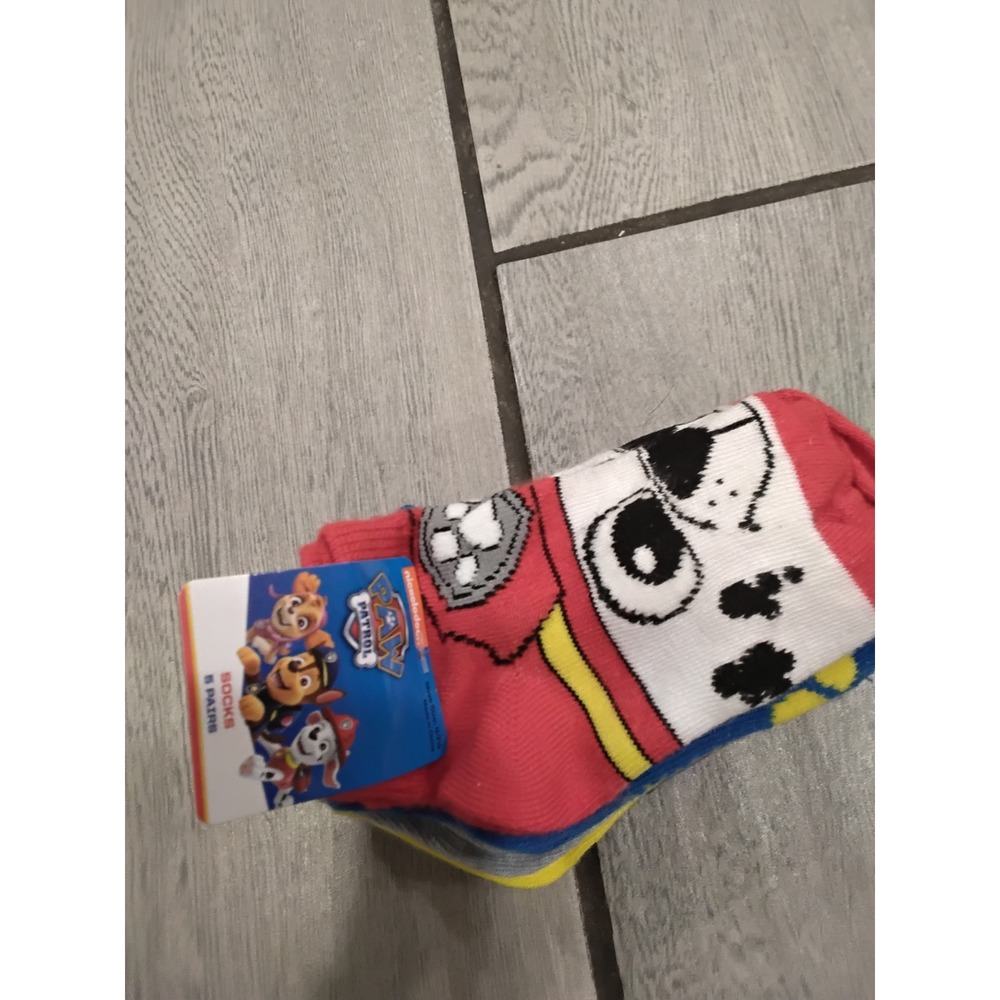 Nickelodeon Paw Patrol Kids Socks 5 Pairs Marshall Chase Rubble Multicolored NEW